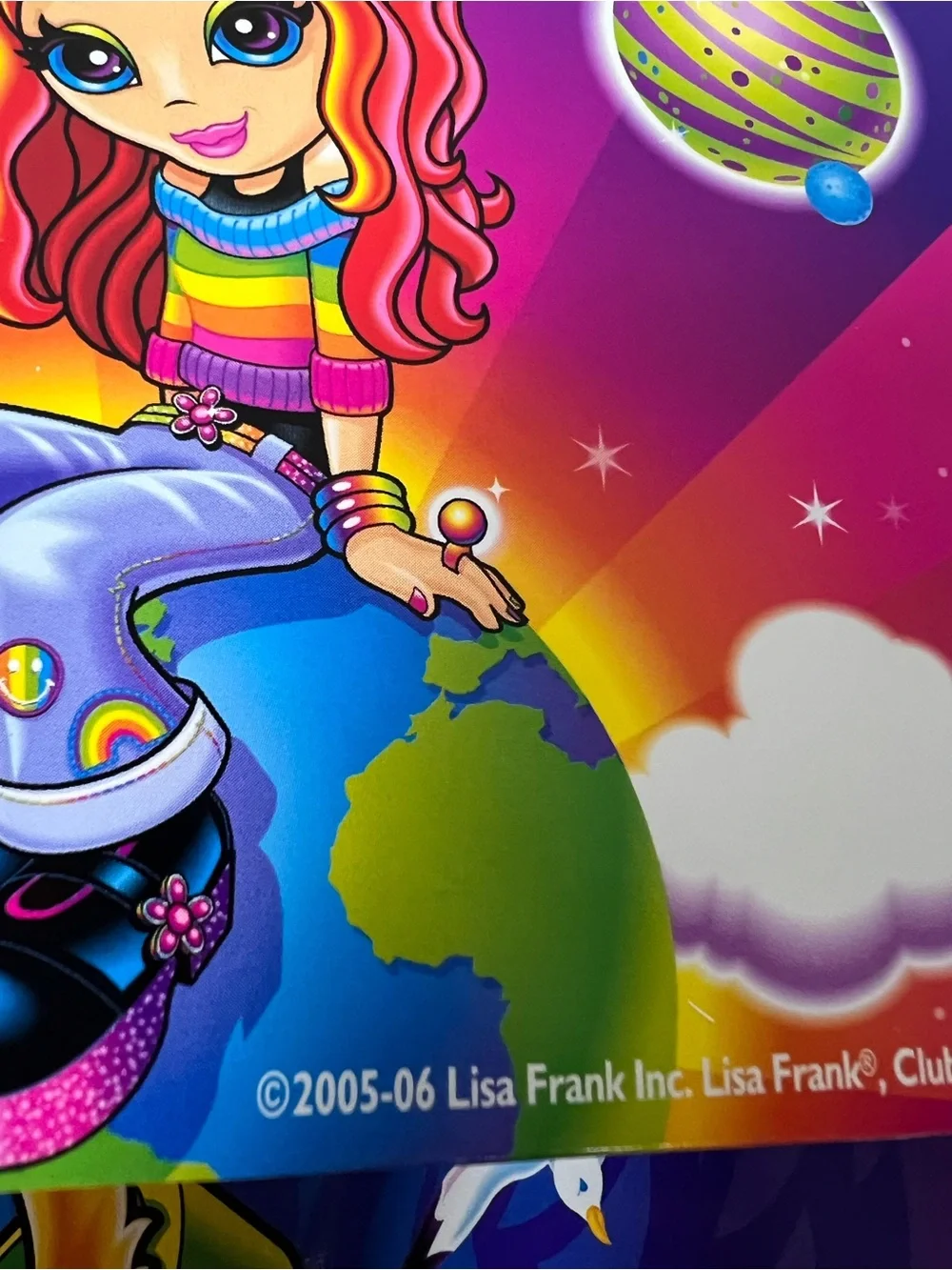Lisa Frank 2005-06 Y2K 2-Pocket Folder Terra Linda NEW UNPUNCHED Vintage